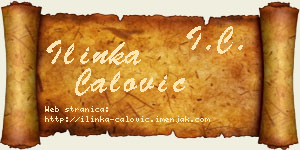 Ilinka Ćalović vizit kartica